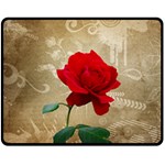 Red Rose Art Double Sided Fleece Blanket (Medium)