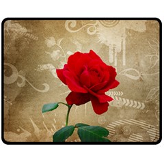 Red Rose Art Double Sided Fleece Blanket (Medium) from ArtsNow.com 58.8 x47.4  Blanket Back