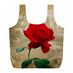 Red Rose Art Full Print Recycle Bag (L)