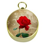 Red Rose Art Gold Compass