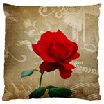 Red Rose Art Standard Flano Cushion Case (One Side)