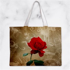 Red Rose Art Zipper Mini Tote Bag from ArtsNow.com Front