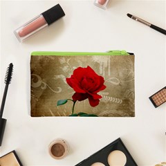 Red Rose Art Cosmetic Bag (XS) from ArtsNow.com Back