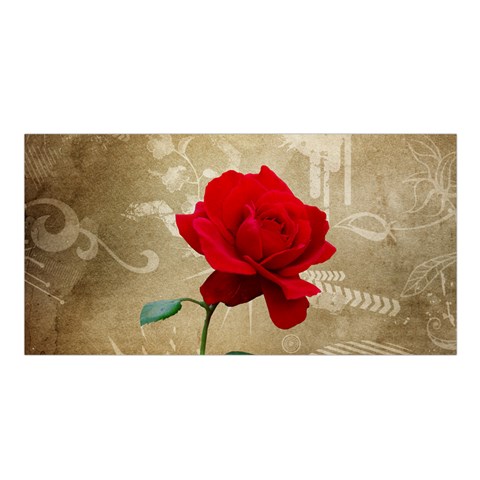 Red Rose Art Satin Shawl from ArtsNow.com Front