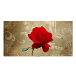 Red Rose Art Satin Shawl