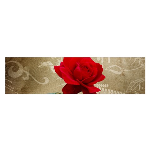 Red Rose Art Satin Scarf (Oblong) from ArtsNow.com Front