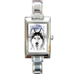 Wolf Moon Mountains Rectangle Italian Charm Watch