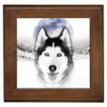 Wolf Moon Mountains Framed Tile