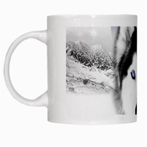Wolf Moon Mountains White Mug from ArtsNow.com Left