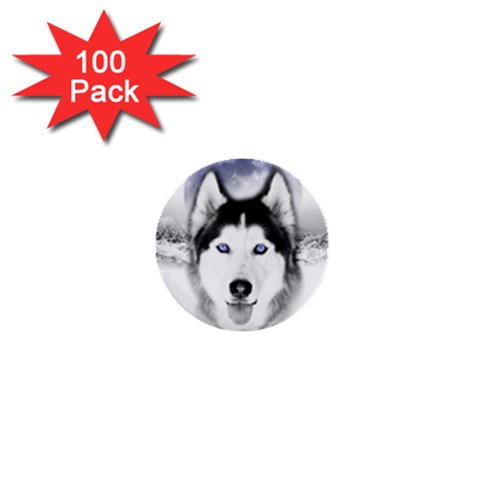 Wolf Moon Mountains 1  Mini Button (100 pack)  from ArtsNow.com Front