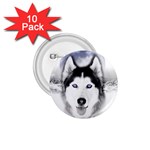 Wolf Moon Mountains 1.75  Button (10 pack) 