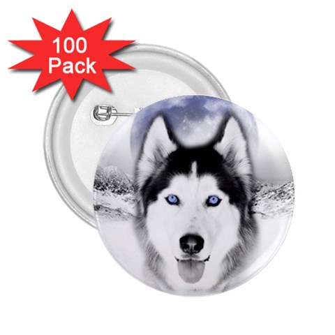 Wolf Moon Mountains 2.25  Button (100 pack) from ArtsNow.com Front