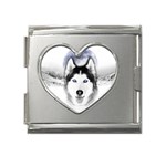 Wolf Moon Mountains Mega Link Heart Italian Charm (18mm)