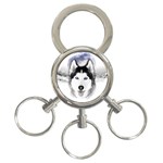 Wolf Moon Mountains 3-Ring Key Chain