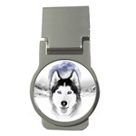 Wolf Moon Mountains Money Clip (Round)