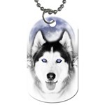 Wolf Moon Mountains Dog Tag (One Side)