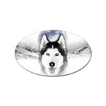 Wolf Moon Mountains Sticker Oval (10 pack)