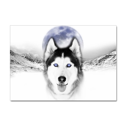 Wolf Moon Mountains Sticker A4 (10 pack) from ArtsNow.com Front