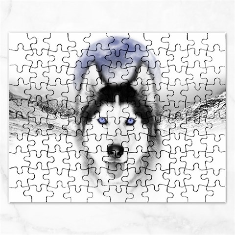 Wolf Moon Mountains Jigsaw Puzzle (Rectangular) from ArtsNow.com Front