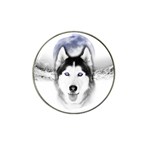 Wolf Moon Mountains Hat Clip Ball Marker