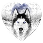 Wolf Moon Mountains Jigsaw Puzzle (Heart)