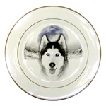 Wolf Moon Mountains Porcelain Plate