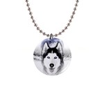 Wolf Moon Mountains 1  Button Necklace
