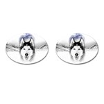 Wolf Moon Mountains Cufflinks (Oval)