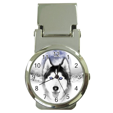Wolf Moon Mountains Money Clip Watch from ArtsNow.com Front