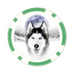 Wolf Moon Mountains Poker Chip Card Guard from ArtsNow.com Back
