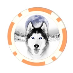 Wolf Moon Mountains Poker Chip Card Guard from ArtsNow.com Back