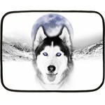 Wolf Moon Mountains Fleece Blanket (Mini)