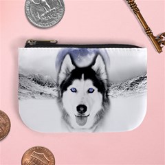 Wolf Moon Mountains Mini Coin Purse from ArtsNow.com Front