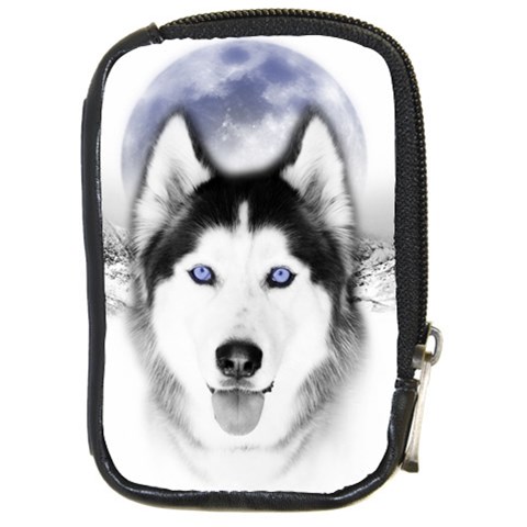 Wolf Moon Mountains Compact Camera Leather Case from ArtsNow.com Front
