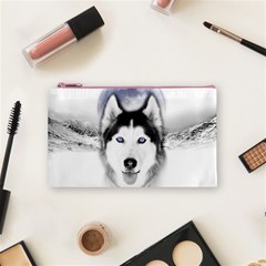 Wolf Moon Mountains Cosmetic Bag (Small) from ArtsNow.com Front