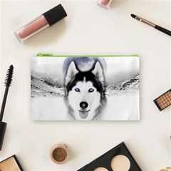 Wolf Moon Mountains Cosmetic Bag (Small) from ArtsNow.com Front