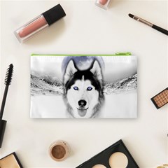 Wolf Moon Mountains Cosmetic Bag (Small) from ArtsNow.com Back