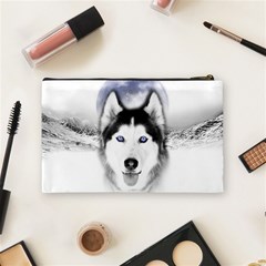 Wolf Moon Mountains Cosmetic Bag (Medium) from ArtsNow.com Back