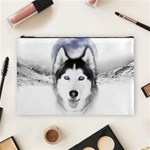 Wolf Moon Mountains Cosmetic Bag (Large)