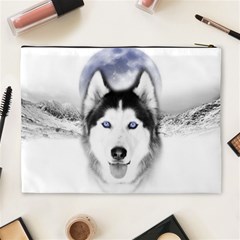 Wolf Moon Mountains Cosmetic Bag (XL) from ArtsNow.com Back