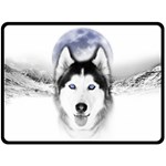 Wolf Moon Mountains Fleece Blanket (Large)