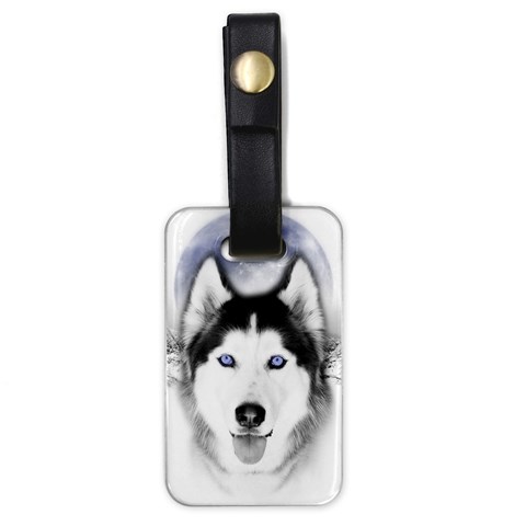 Wolf Moon Mountains Luggage Tag (one side) from ArtsNow.com Front