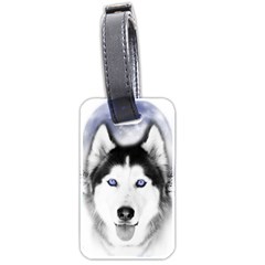 Wolf Moon Mountains Luggage Tag (two sides) from ArtsNow.com Back