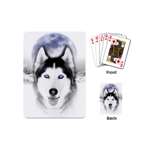 Wolf Moon Mountains Playing Cards (Mini) from ArtsNow.com Back