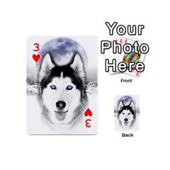 Wolf Moon Mountains Playing Cards 54 (Mini) from ArtsNow.com Front - Heart3