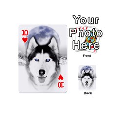 Wolf Moon Mountains Playing Cards 54 (Mini) from ArtsNow.com Front - Heart10