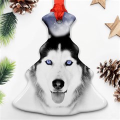 Wolf Moon Mountains Christmas Tree Ornament (Two Sides) from ArtsNow.com Front