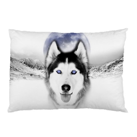 Wolf Moon Mountains Pillow Case (Two Sides) from ArtsNow.com Front