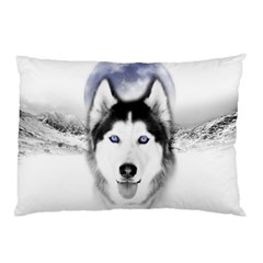 Wolf Moon Mountains Pillow Case (Two Sides) from ArtsNow.com Back