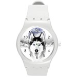 Wolf Moon Mountains Round Plastic Sport Watch (M)